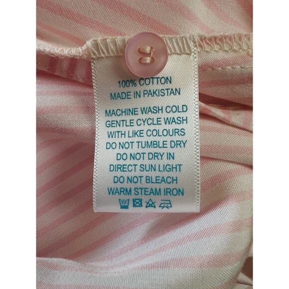 New AAB Stripes Maxi Tunic Dress Sz XL 100% Cotton New with Tag Tie on the Waist - Picture 13 of 14